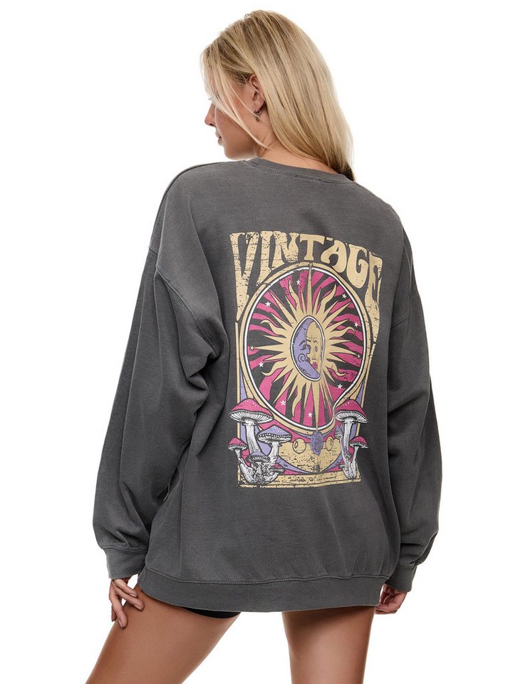 Worldclassca Sweatshirt Worldclassca Oversized Sweatshirt VINTAGE Print Langarm Pullover von Worldclassca