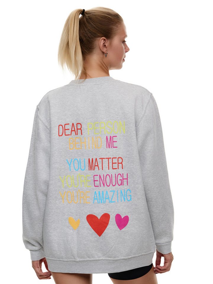 Worldclassca Sweatshirt Worldclassca Oversized Sweatshirt YOU MATTER Print Langarm Pullover von Worldclassca