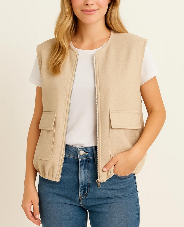 Worldclassca Sweatweste Worldclassca Sweat Weste Oversized Kuschelig Herbst Winter Ärmellos Neue Kollektion - Stilvolle und gemütliche Mode für Damen von Worldclassca