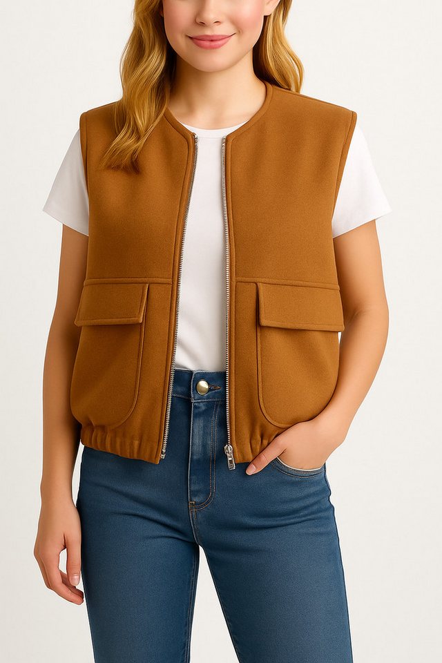 Worldclassca Sweatweste Worldclassca Sweat Weste Oversized Kuschelig Herbst Winter Ärmellos Neue Kollektion - Stilvolle und gemütliche Mode für Damen von Worldclassca