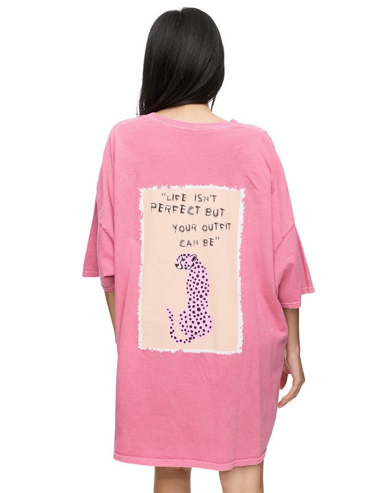Worldclassca T-Shirt Worldclassca Oversized Print ANIMAL T-Shirt Outfit Sommer Oberteil PRINT - LIFE ISN´T PERFECT BUT YOUR OUTFIT CAN BE - VINTAGE von Worldclassca