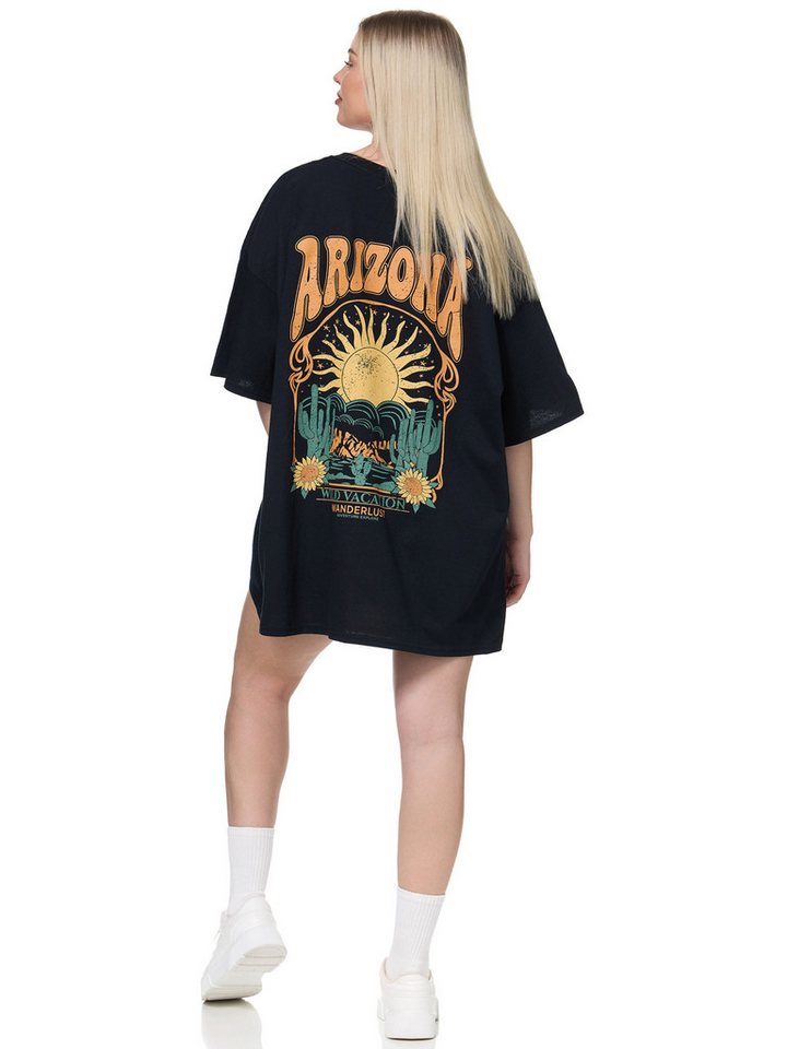 Worldclassca T-Shirt Worldclassca Oversized Print ARIZONA T-Shirt lang Sommer Oberteil Baumwolle von Worldclassca