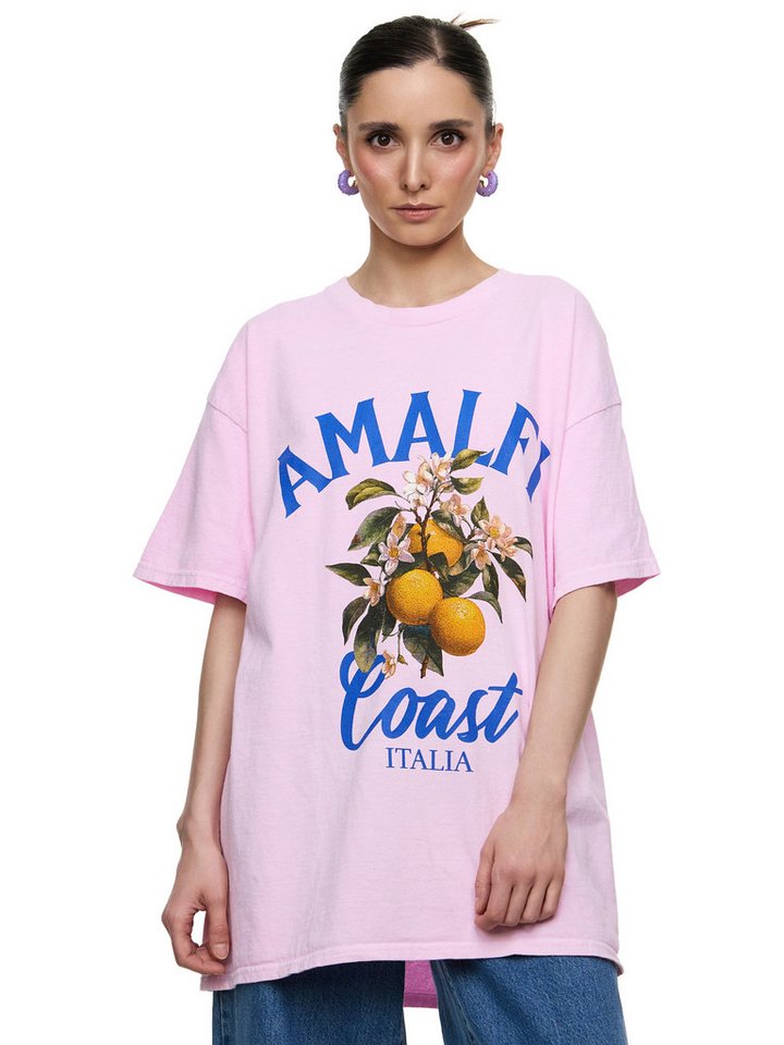 Worldclassca T-Shirt Worldclassca Oversized Print Amalfi Coast T-Shirt Sommer Oberteil Print - AMALFI C0AST ITALIA von Worldclassca