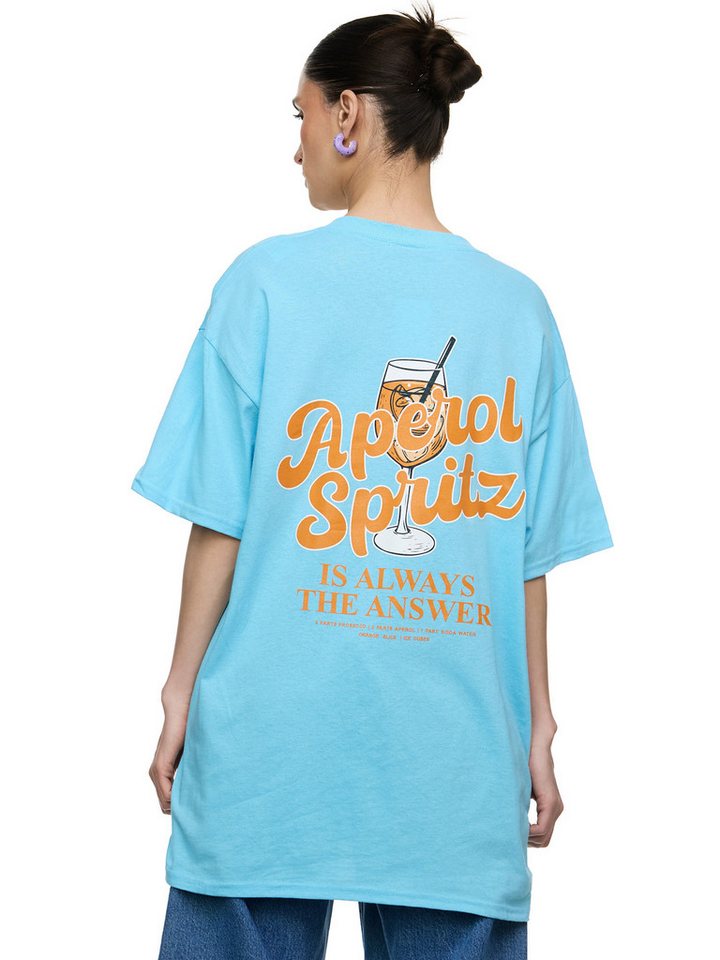 Worldclassca T-Shirt Worldclassca Oversized Print Aperol Spritz T-Shirt Sommer Oberteil PRINT - APEROL SPRITZ - IS ALWAYS THE ANSWEAR von Worldclassca