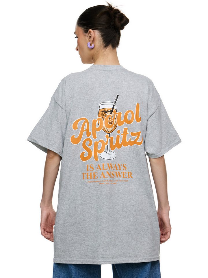 Worldclassca T-Shirt Worldclassca Oversized Print Aperol Spritz T-Shirt Sommer Oberteil PRINT - APEROL SPRITZ - IS ALWAYS THE ANSWEAR von Worldclassca