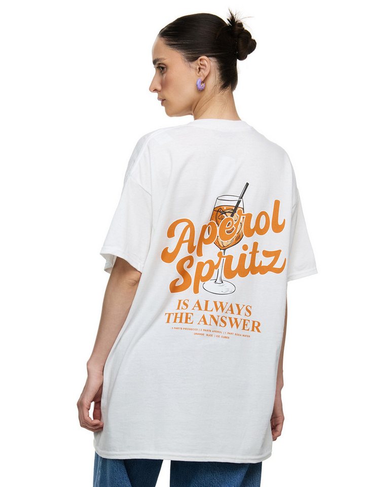 Worldclassca T-Shirt Worldclassca Oversized Print Aperol Spritz T-Shirt Sommer Oberteil PRINT - APEROL SPRITZ - IS ALWAYS THE ANSWEAR von Worldclassca