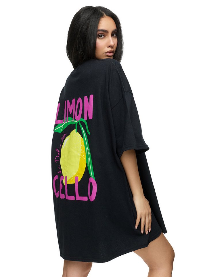Worldclassca T-Shirt Worldclassca Oversized Print LIMON CELLO T-Shirt Sommer Oberteil PRINT- LIMON CELLO - LA DOLCE VITA von Worldclassca