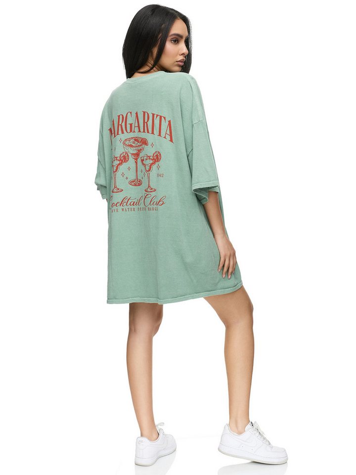 Worldclassca T-Shirt Worldclassca Oversized Print MARGARITA T-Shirt Sommer Oberteil PRINT - MARGARITA - COCKTAIL CLUB von Worldclassca