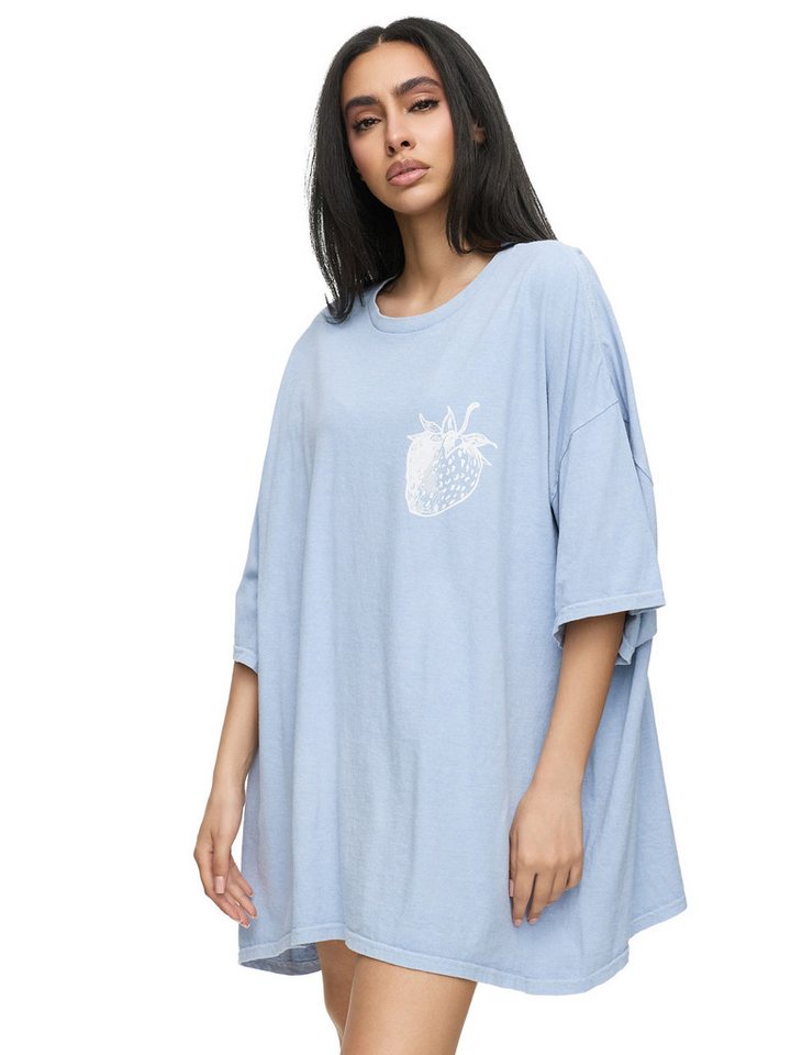 Worldclassca T-Shirt Worldclassca Oversized Print STRAWBERRY T-Shirt Sommer Oberteil PRINT - ERDBEERE - STRAWBERRY von Worldclassca