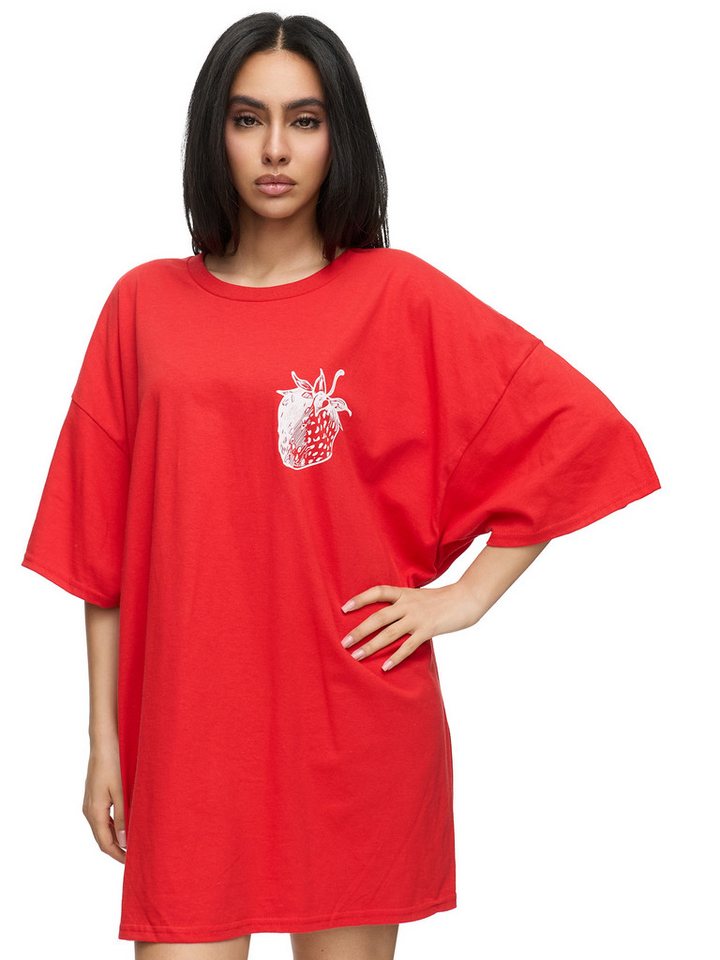 Worldclassca T-Shirt Worldclassca Oversized Print STRAWBERRY T-Shirt Sommer Oberteil PRINT - ERDBEERE - STRAWBERRY von Worldclassca