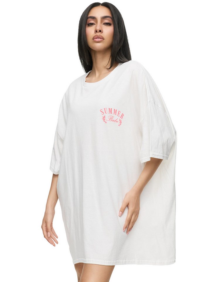 Worldclassca T-Shirt Worldclassca Oversized Print SUMMER BABE T-Shirt Sommer Oberteil PRINT - SUMMER BABE - COCKTAIL CLUB - SIP AND CHILL von Worldclassca
