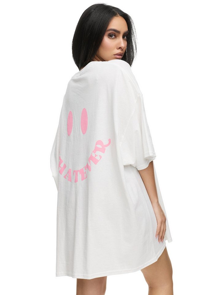 Worldclassca T-Shirt Worldclassca Oversized Print WHATEVER Vintage T-Shirt Sommer Oberteil PRINT - WHATEVER - VINTAGE STONE WASHED von Worldclassca