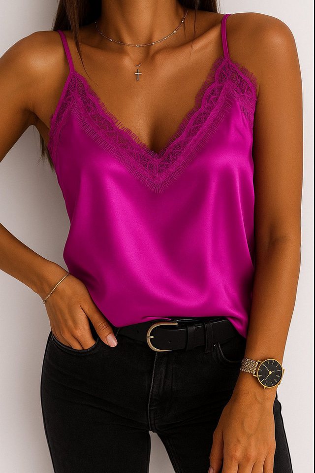 Worldclassca Trägertop Worldclassca Damen Trägertop mit Spitze Sommer Spaghetti Top Locker Trägertop mit Spitze - Sommer Top Worldclassca Trägertop Worldclassca Damen Trägertop mit Spitze Sommer Spaghetti Top Locker Trägertop mit Spitze - Sommer Top von Worldclassca
