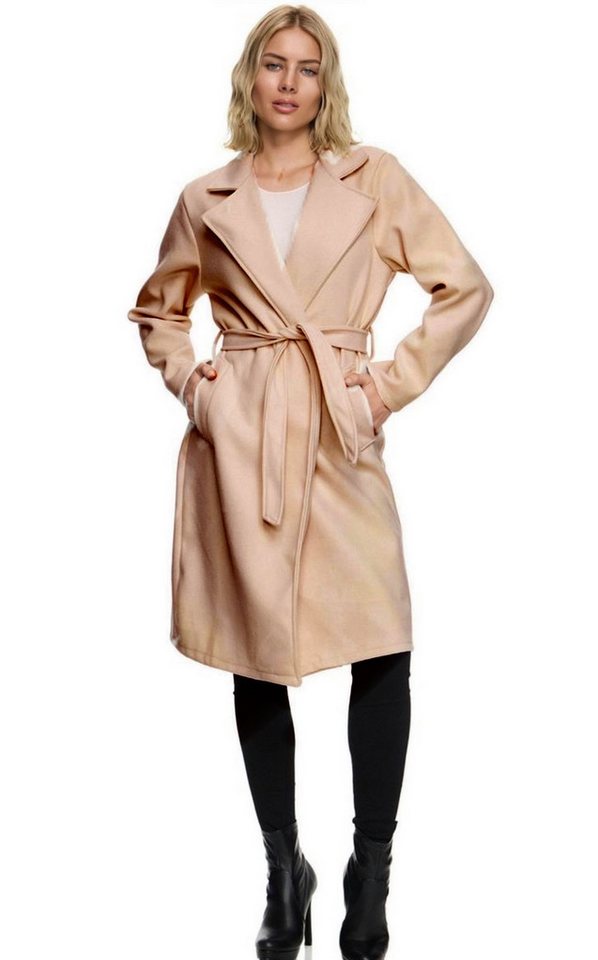 Worldclassca Trenchcoat Worldclassca Damen TRENCHCOAT mit Gürtel Reverskragen langer Mantel von Worldclassca