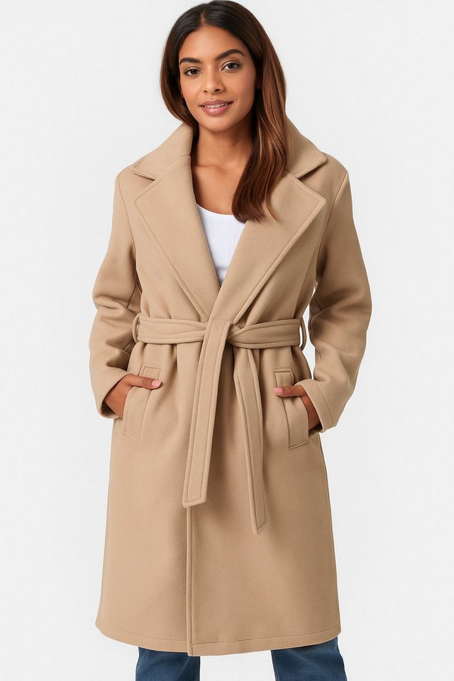 Worldclassca Trenchcoat Worldclassca Damen Trenchcoat mit Gürtel Reverskragen langer Mantel Neue Kollektion von Worldclassca