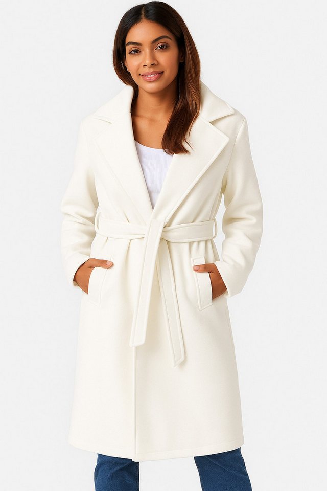 Worldclassca Trenchcoat Worldclassca Damen Trenchcoat mit Gürtel Reverskragen langer Mantel Neue Kollektion von Worldclassca