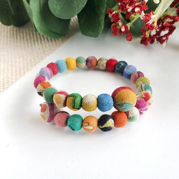 Worldfinds Kantha Armband Overlap von Worldfinds