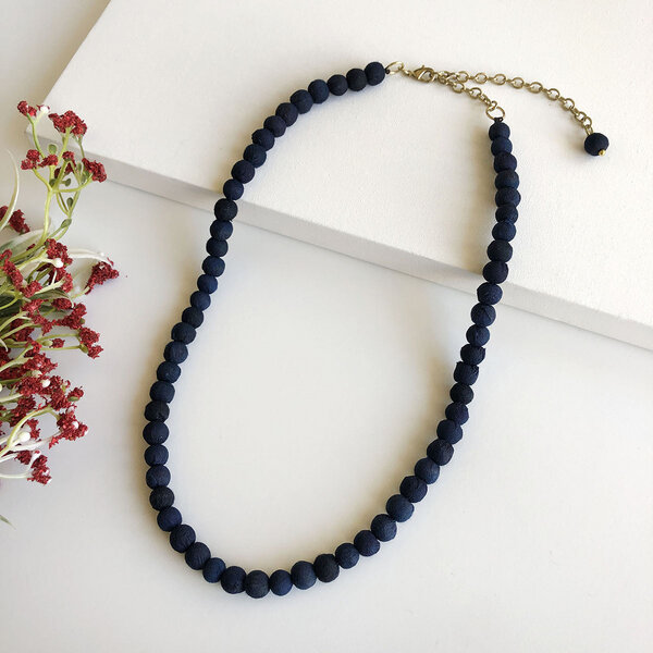 Worldfinds Kantha Necklace Indigo classic Strand von Worldfinds