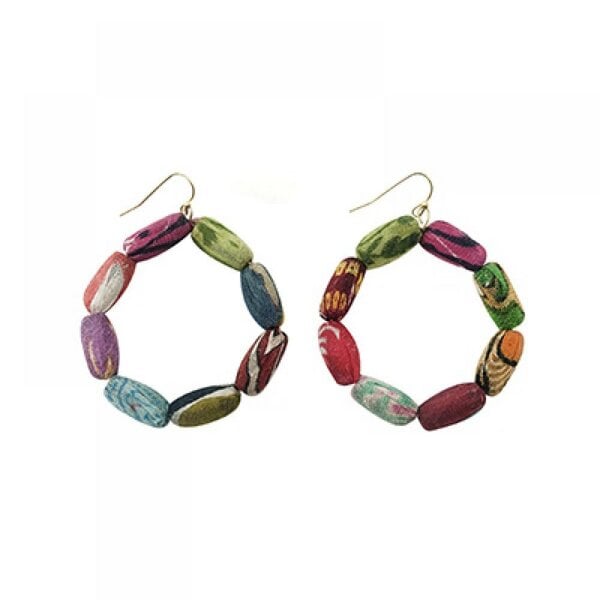 Worldfinds Kantha Ohrringe Kai Hoops von Worldfinds