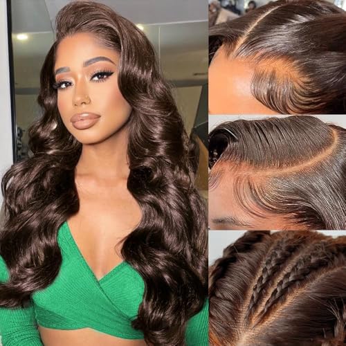 Body Wave Human Hair Wig #4 Chocolate Brown Lace Front Wigs 13x6 HD Transparent Swiss Lace Frontal Wig 34 Inch Long Glueless Wigs for Women Wear and Go Body Wave Human Hair Wig #4 Chocolate Brown Lace Front Wigs 13x6 HD Transparent Swiss Lace Frontal Wig 34 Inch Long Glueless Wigs for Women Wear and Go von Worldnewhair