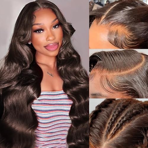 Chocolate Brown Lace Front Wig 30 Inch Body Wave Human Hair 150 Density 13x6 HD Lace Frontal Wigs 4# Chocolate Colored Body Wave Human Hair Replacement Wigs For Black Women Chocolate Brown Lace Front Wig 30 Inch Body Wave Human Hair 150 Density 13x6 HD Lace Frontal Wigs 4# Chocolate Colored Body Wave Human Hair Replacement Wigs For Black Women von Worldnewhair