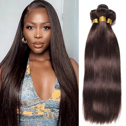 Straight Human Hair Bundles Dark Brown 16 inch Gerade Echthaarbündel dunkelbraun brasilianische Remy Haare 40.64 cm gerade Welle 1 Bündel Farbe 2 doppelter Schuss Haarverlängerung für schwarze Frauen Straight Human Hair Bundles Dark Brown 16 inch Gerade Echthaarbündel dunkelbraun brasilianische Remy Haare 40.64 cm gerade Welle 1 Bündel Farbe 2 doppelter Schuss Haarverlängerung für schwarze Frauen von Worldnewhair