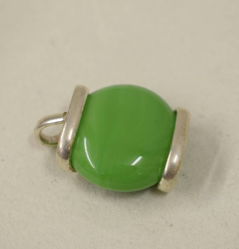 Anhänger Silber Frühling Grüne Farbige Glas Handgemachtes Schmuck Halskette Armband Fun Farbe Einzigartige von WorldofBacara