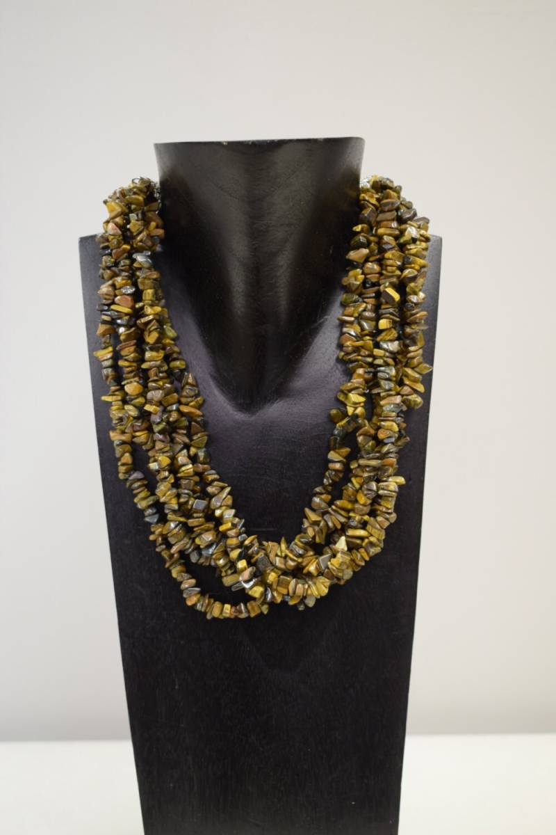 Halskette Vintage Tigerauge 6 Strang Braun Chip Perlen Handgemachter Schmuck Chips Einzigartig C Halskette Vintage Tigerauge 6 Strang Braun Chip Perlen Handgemachter Schmuck Chips Einzigartig C von WorldofBacara