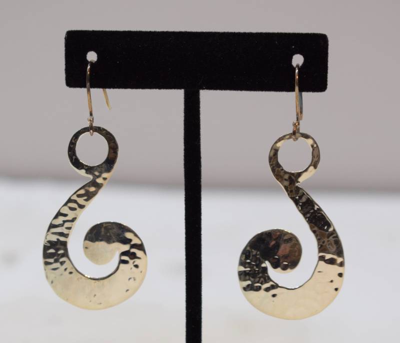 Ohrringe Sterling Silber Strukturierte Swirl Ohrringe Sterling Silber Strukturierte Swirl von WorldofBacara