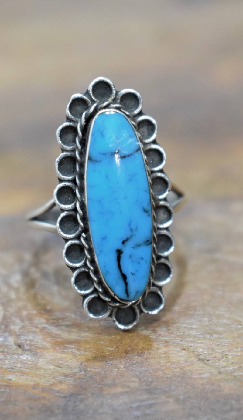 Ring Sterling Silber Türkis Silberring Ring Sterling Silber Türkis Silberring von WorldofBacara