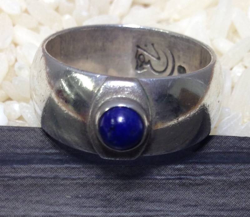 Sterling Silber Band Lapis Ring Handgemachte Handarbeit Spaß Hochzeit Bandring Stapelbar Sterling Silber Band Lapis Ring Handgemachte Handarbeit Spaß Hochzeit Bandring Stapelbar von WorldofBacara