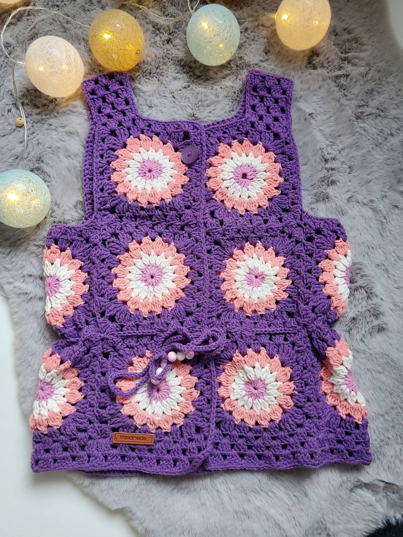 Knitted Vest Girl, Cardican Jacket, Gift Handmade, Knitted von WorldofKidsHandmade