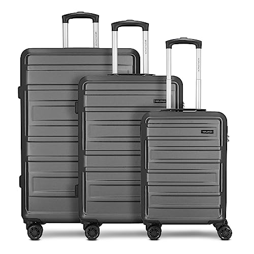Worldpack Koffer-Set 3-teilig für Damen und Herren | Reise-Trolleys 50 x 29 x 76 cm aus hochwertigem, stoßfestem ABS Material | Doppelrolle & Teleskopgriff| New York 2.0 Serie von Worldpack