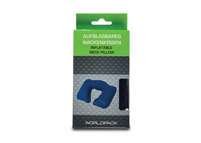 Worldpack - Worldpack Aufblasbares Nackenkissen blau Blau von Worldpack