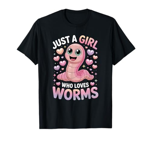 Mädchen Wurm T-Shirt Mädchen Wurm T-Shirt von Worm Shirts & Gifts for Girls
