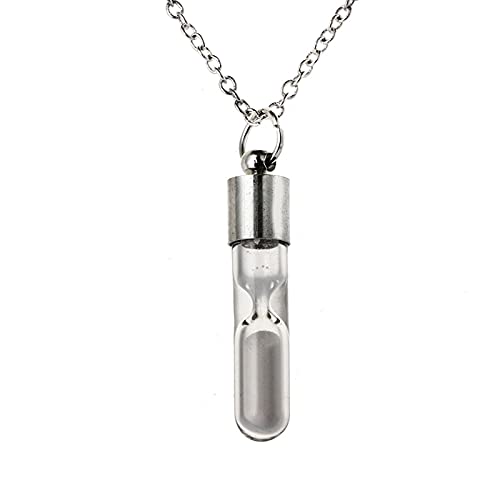 Halskette mit Anhänger, leuchtende Halskette, Sanduhr, leuchtendes Glas, verstellbar, Schmuck für Damen, von Worparsen