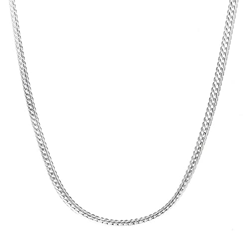 Worparsen Herren-Halskette, exquisit, langlebig, passt zu allen Anlässen, 5 mm, 50,8 cm, einfach, Small, Silber von Worparsen