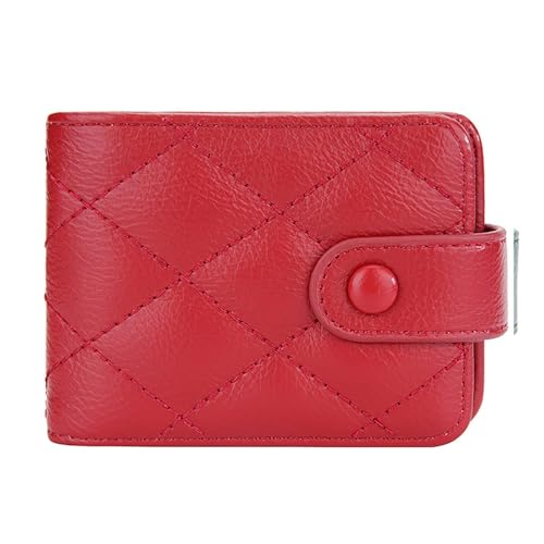 Worparsen Kompakte Make-up-Tasche, tragbare Make-up-Tasche für Damen, Lippenstift-Aufbewahrungstasche mit Spiegel, tragbar, Mini-Reise-Make-up-Organizer, Rot von Worparsen