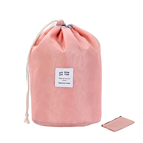 Worparsen Reisetasche Nylon Universal Kulturbeutel Kosmetiktasche Platzsparend Große Kapazität Rosa von Worparsen