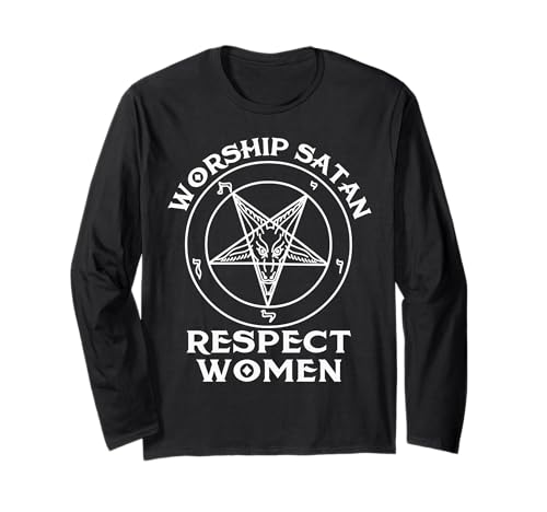 Anbetung Satan respektieren Frauen Langarmshirt Anbetung Satan respektieren Frauen Langarmshirt von Worship Satan respect women
