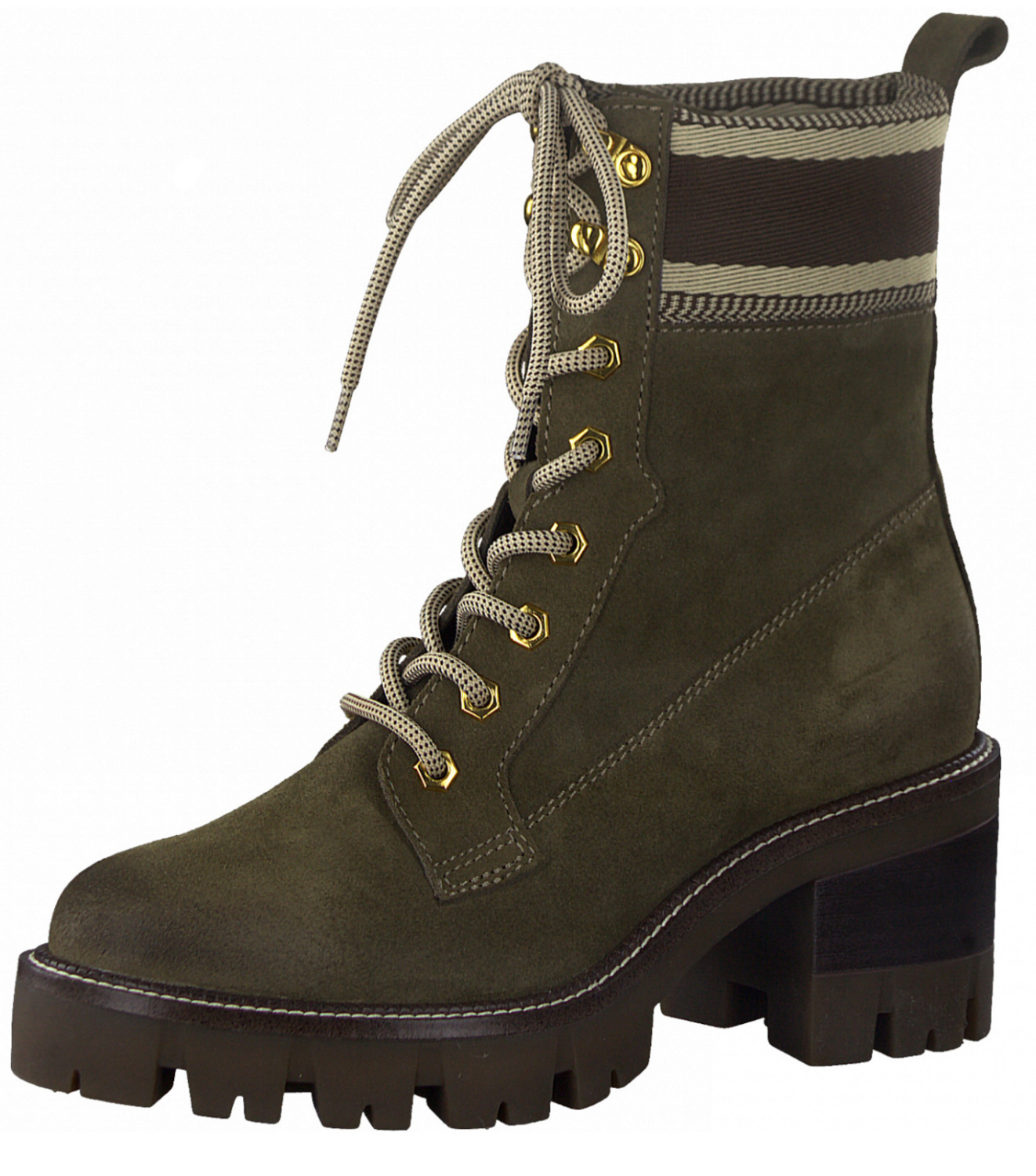 female Schnür-Stiefeletten khaki Da.-Stiefel 38 von Wortmann