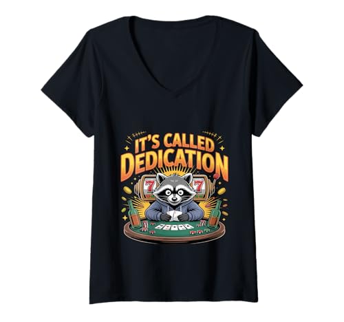 Damen It's Called Dedication Gambling Poker Casino -Denkweise T-Shirt mit V-Ausschnitt Damen It's Called Dedication Gambling Poker Casino -Denkweise T-Shirt mit V-Ausschnitt von Wortspiele wettbewerbsfähige Glücksspiele