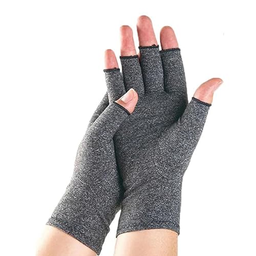 Premium Bambushandschuhe, Kompressions-Bambus-Arthritis-Handschuhe, Bambus-Kompressionshandschuhe für Damen, Herren, Grau, Medium von Worzwin