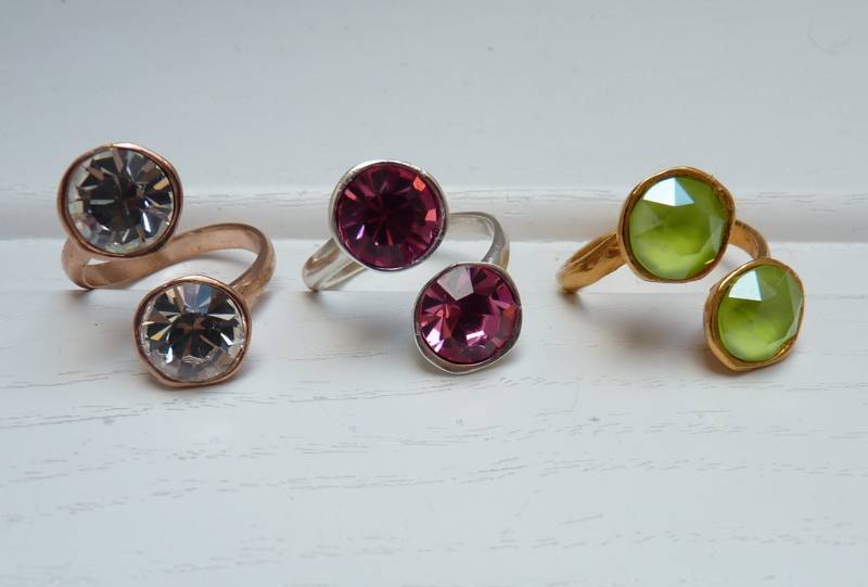 1 Kristall-Ring Verschiedene Variationen von WoschisRegenbogen