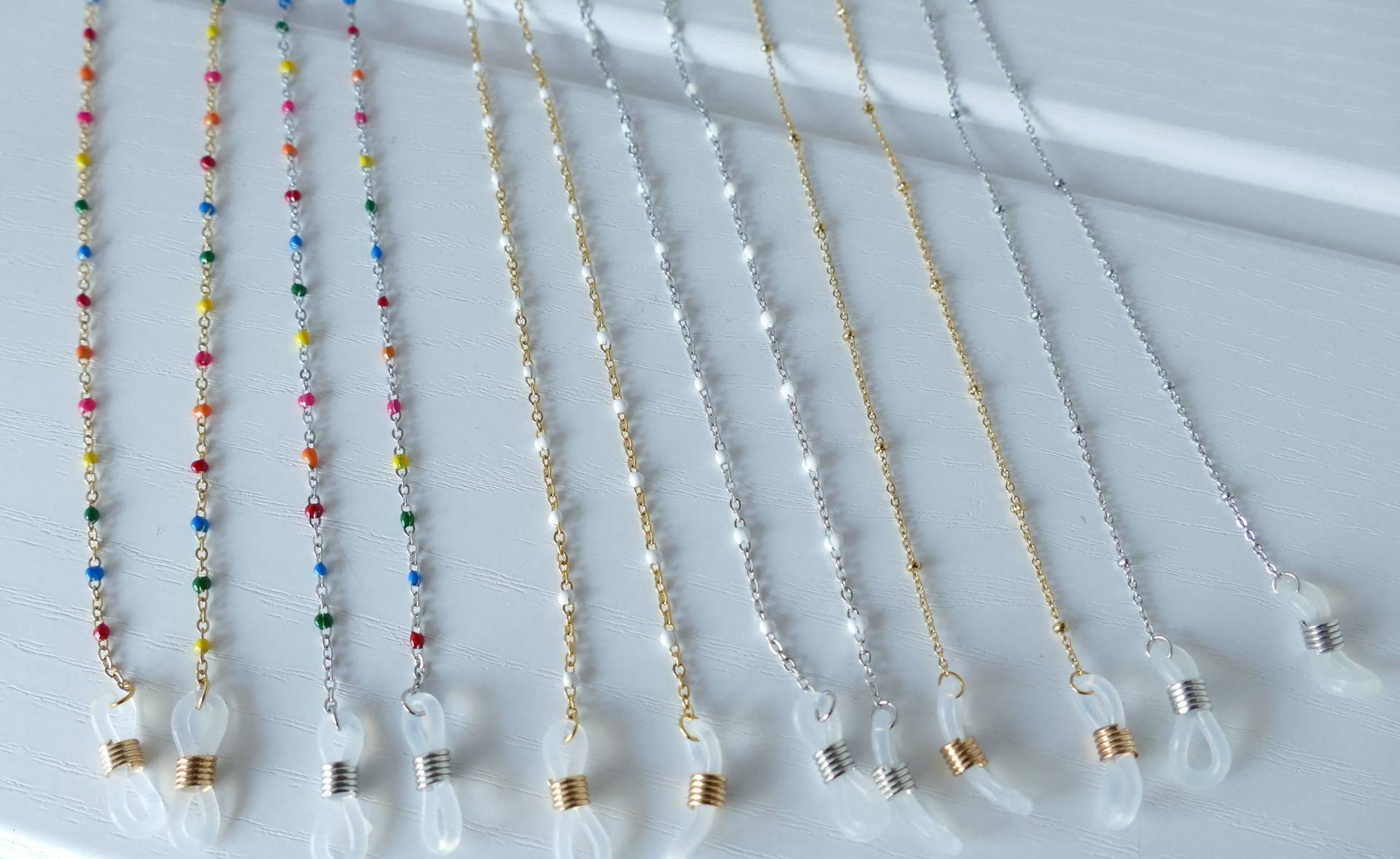 Edelstahl-Brillen-Kette in Verschiedenen Ausführungen von WoschisRegenbogen