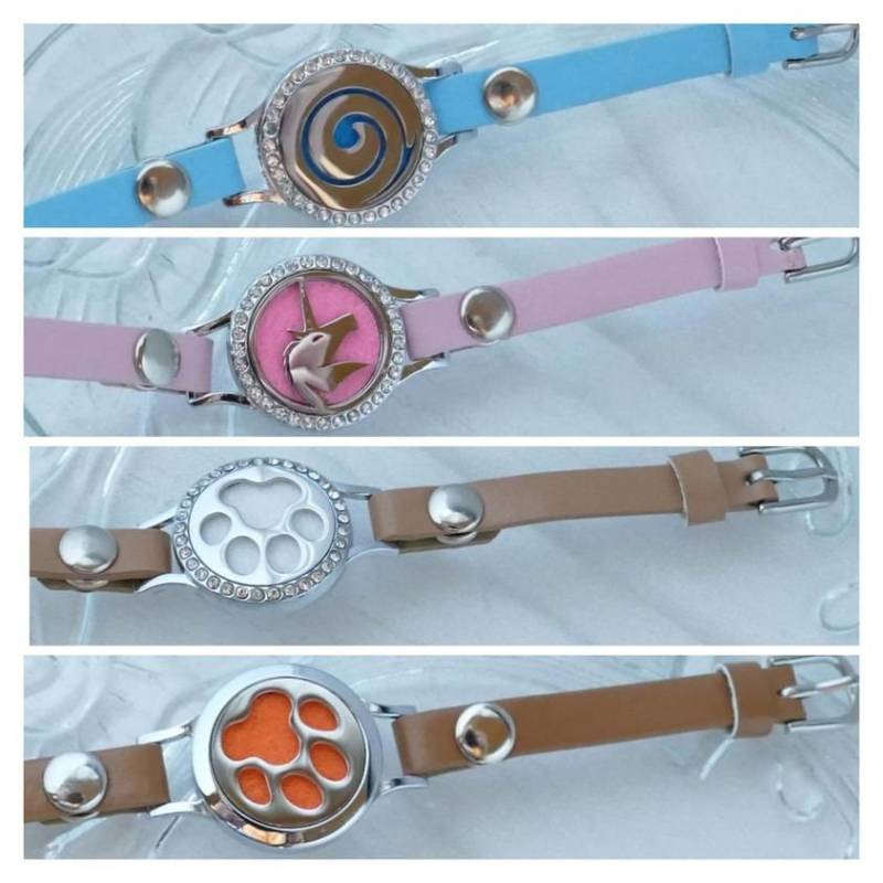 Edelstahl-Duft-Medaillon-Armband Zur Auswahl Und Ersatzbänder Filzplättchen Edelstahl-Duft-Medaillon-Armband Zur Auswahl Und Ersatzbänder Filzplättchen von WoschisRegenbogen