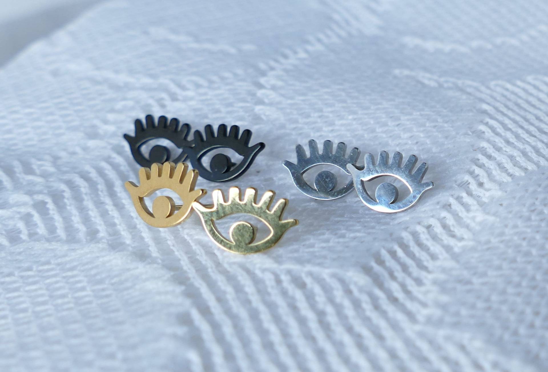 Edelstahl-Ohrstecker "Auge Der Fatima" von WoschisRegenbogen