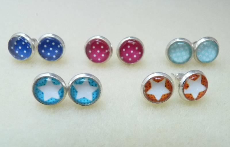 Mini-Ohrstecker Verschiedene Motive von WoschisRegenbogen