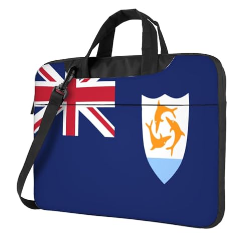 Anguilla Laptoptasche mit Flagge, 39,6 cm (15,6 Zoll), gepolsterte Hülle für Damen und Herren von Woshuwo