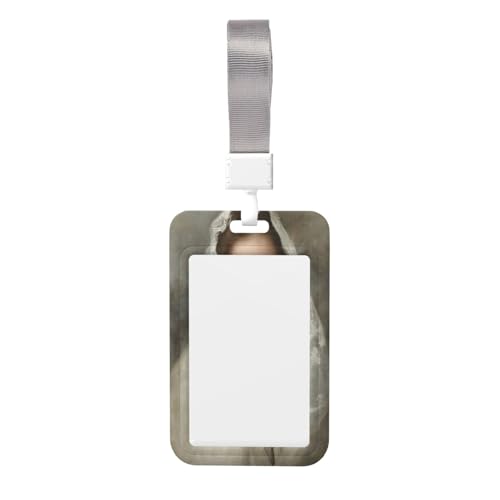 Beautiful Woman Vintage Sliding ID Badge Holder Hard Plastic Work Card Case Name Tag Protector for Nurses Office von Woshuwo